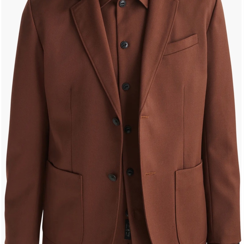 Rag and Bone Shift Wool Blend Twill Sports - Coat Medium